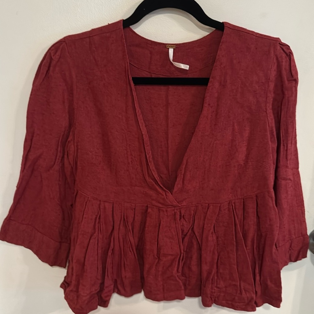 Free people 3/4 sleeve top size XS